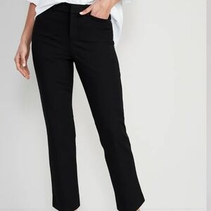 Classic Black Straight-Leg Pants